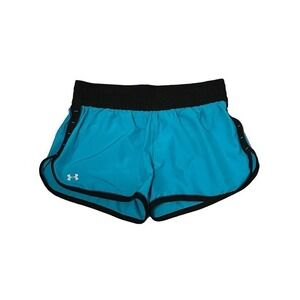 Under Armour Fly-By 2.0 Running Shorts Teal Green Black Nylon‎ Athletic S